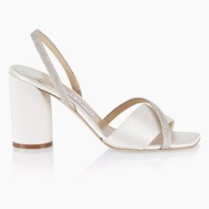 Jimmy Choo Plum 85MM Satin Sandals.